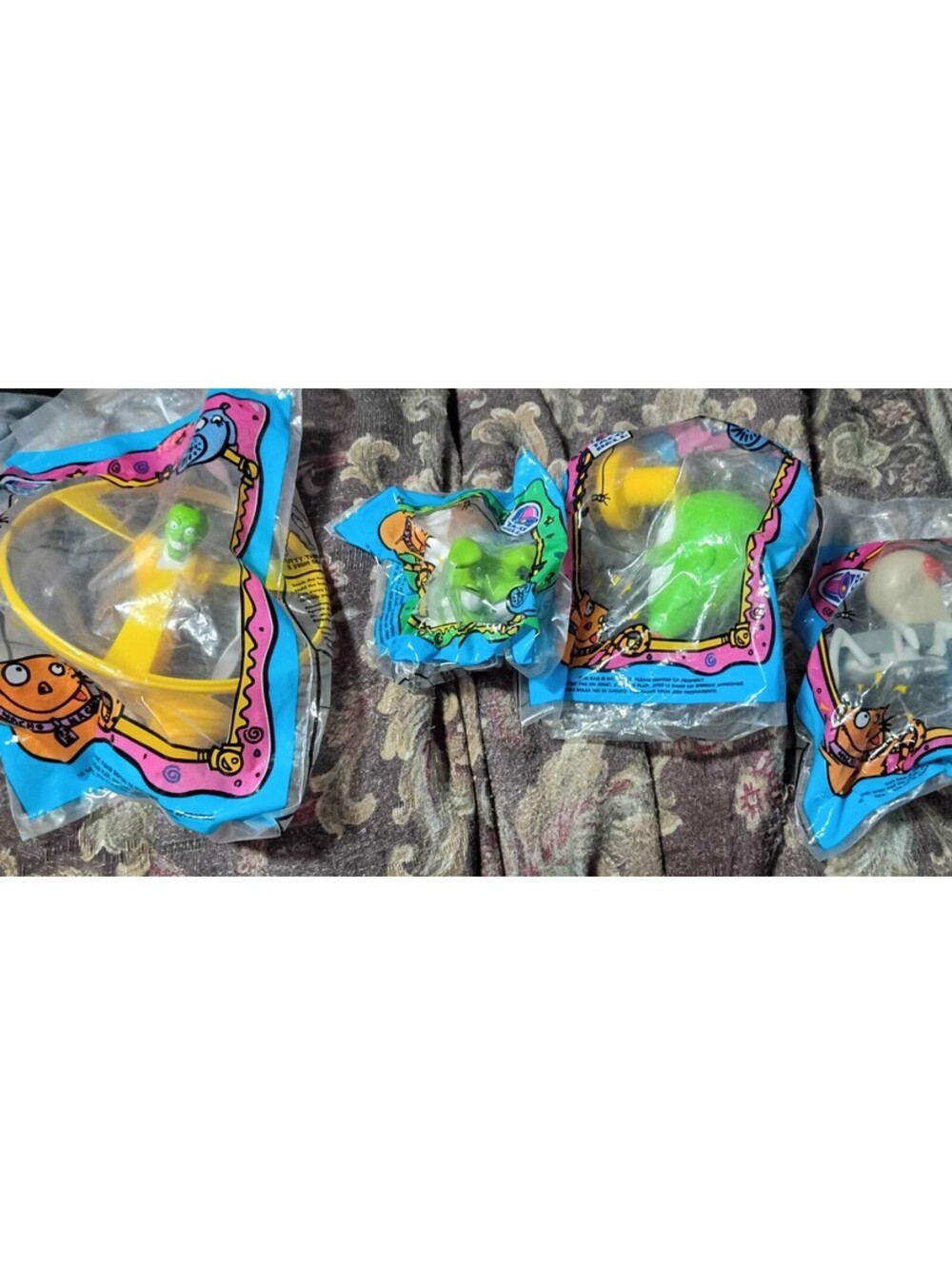 Vintage Taco Bell 1995 The Mask Children's Meal Toys Set of 4